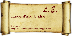 Lindenfeld Endre névjegykártya